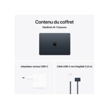 MacBook Air 13 pouces 16GB 512Go – Midnight-meilleur prix tunisie