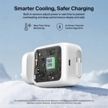 Belkin BoostCharge Pro avec câble rétractable intégré 67 W, 2 ports-meilleur prix tunisie